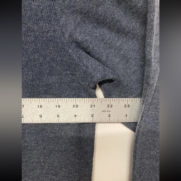 Flag & Anthem Men's Hoodie 1/4 Zip Up Hooded Pullover Sweater Medium Blue Pocket - Picture 14 of 15